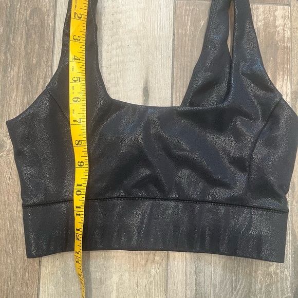 IVL Collective Foil Power SPORTS BRA ~ METALLIC ANTHRACITE ~8~Black - Picture 7 of 8